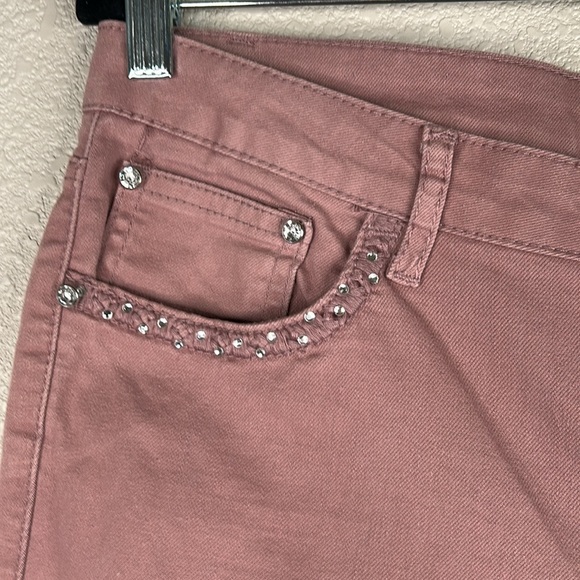 Candies Mauve 90's Y2K Rhinestone Embellished Skinny Jeggings Jeans Size 11/12 - Picture 4 of 8
